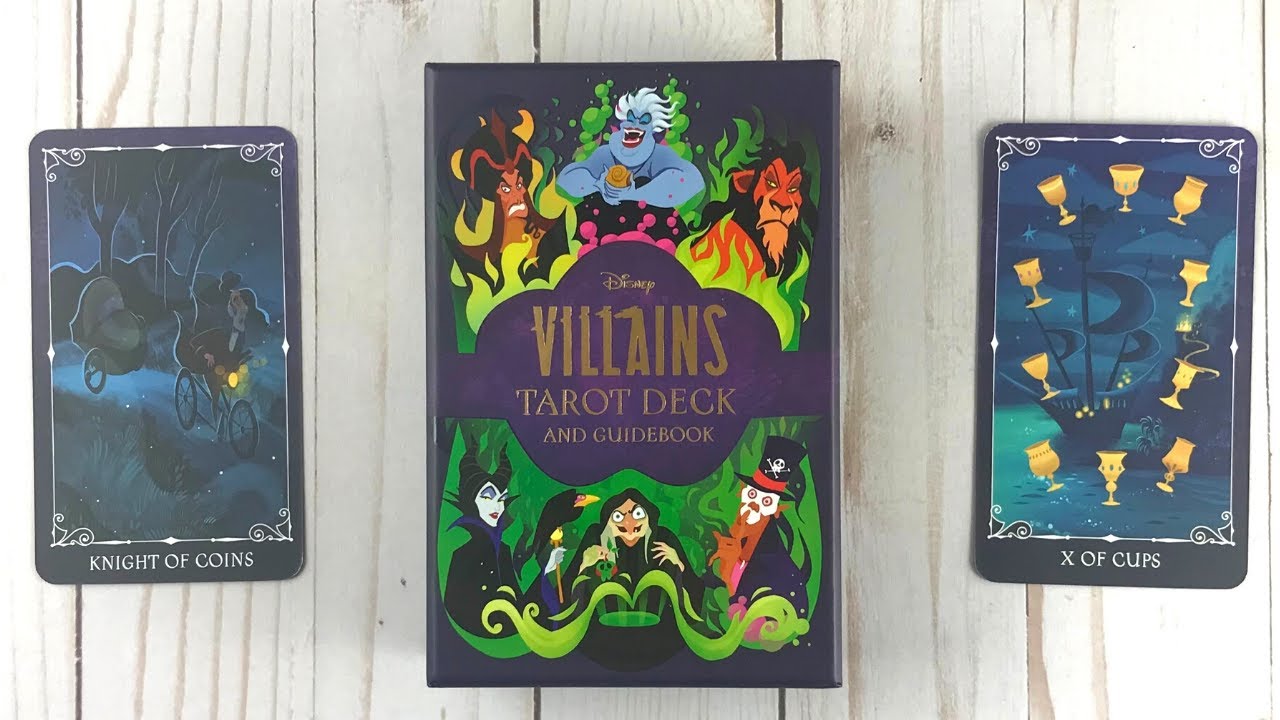Disney Villains Tarot Deck and Guidebook | Movie Tarot Deck | Pop Culture Tarot Cards Flip Through