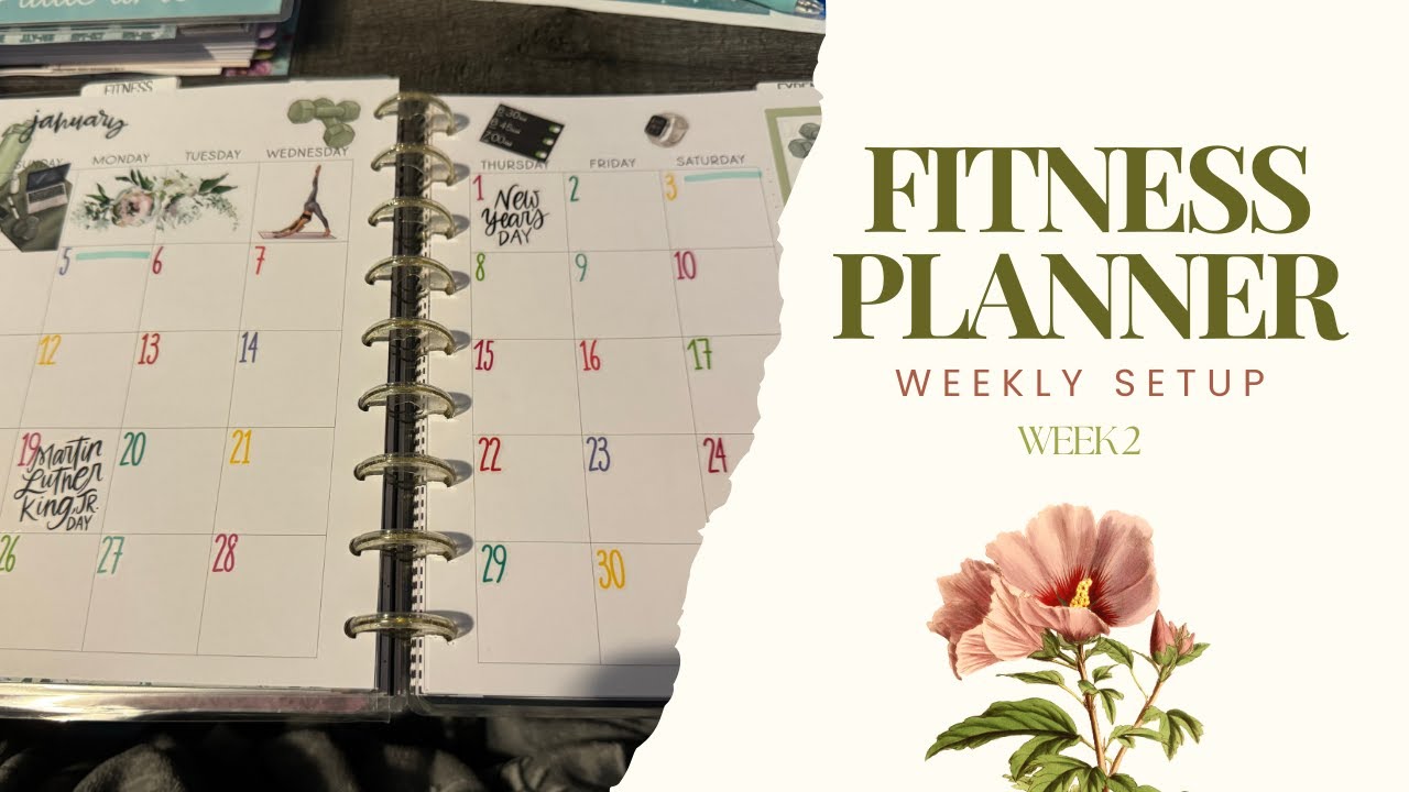 Weekly Fitness Planner Setup 01/05-01/11
