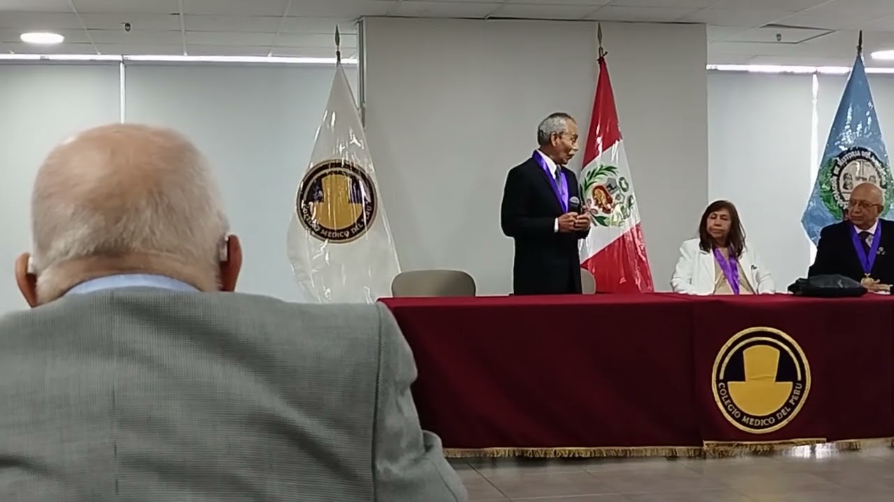 Disertación del nuevo Presidente, el doctor Wellington Chumbe.
