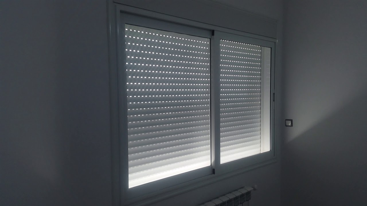 Fenêtre coulissante avec volet roulant électrique produit espagnol alumafel