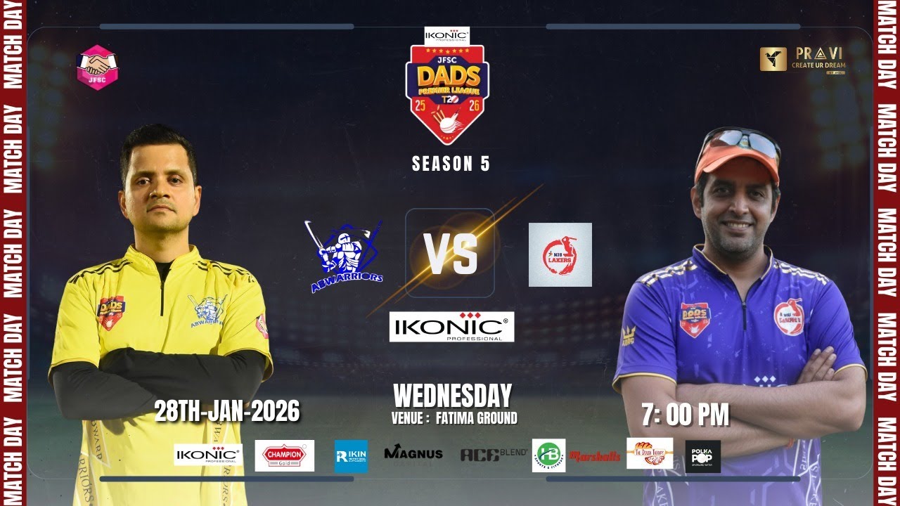 AB WARRIORS VS NIS LAKERS | JFSC DADS PREMIERS LEAGUE | SEASON 5