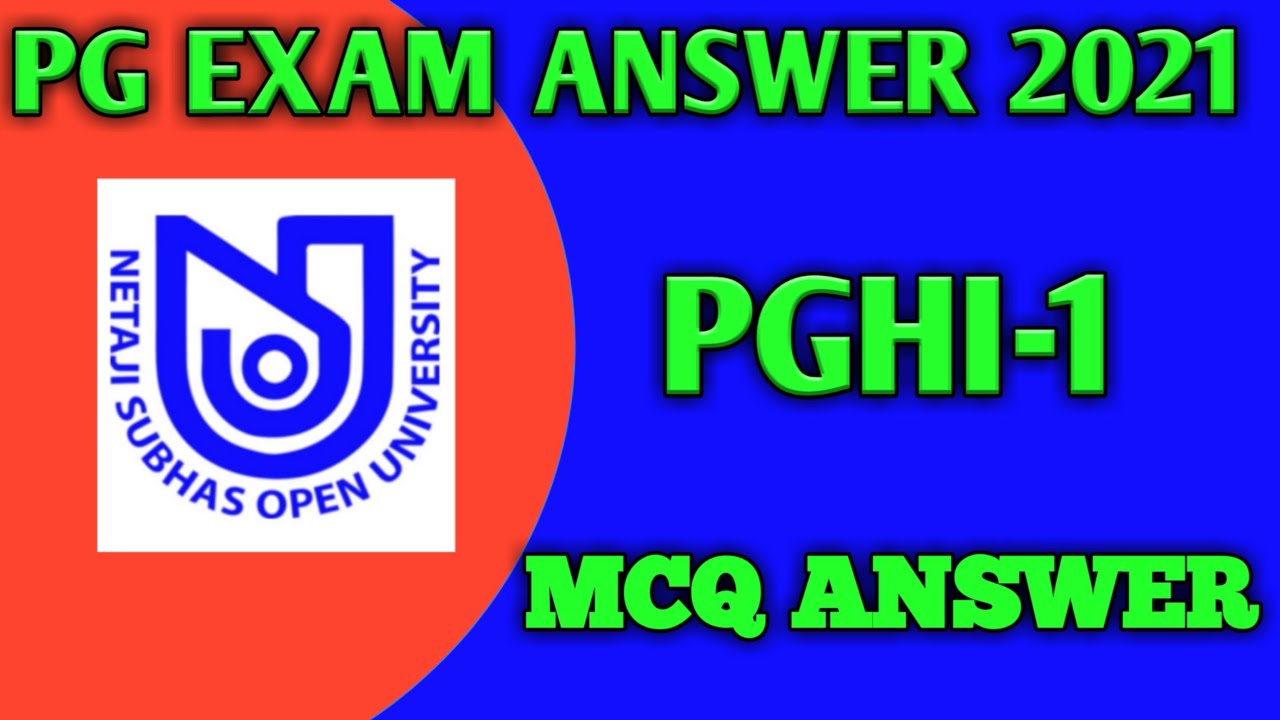 ✴️PGHI-1 PG FINAL EXAM MCQ ANSWER!!#nsou #pg_exam