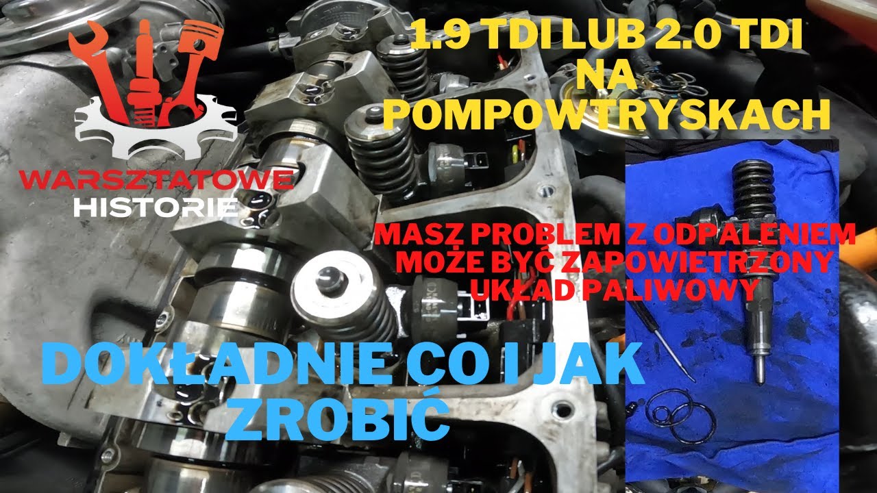 Wymiana uszczelek na pompowtryskiwaczach 1.9tdi 2.0 tdi wymiana od A do Z z momentami dokręcenia