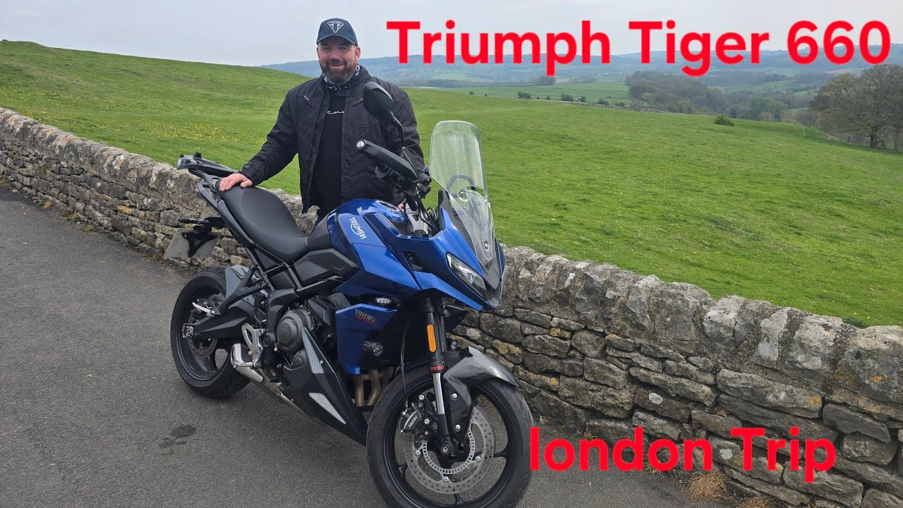 Triumph Tiger 660 sport on a trip to London.  