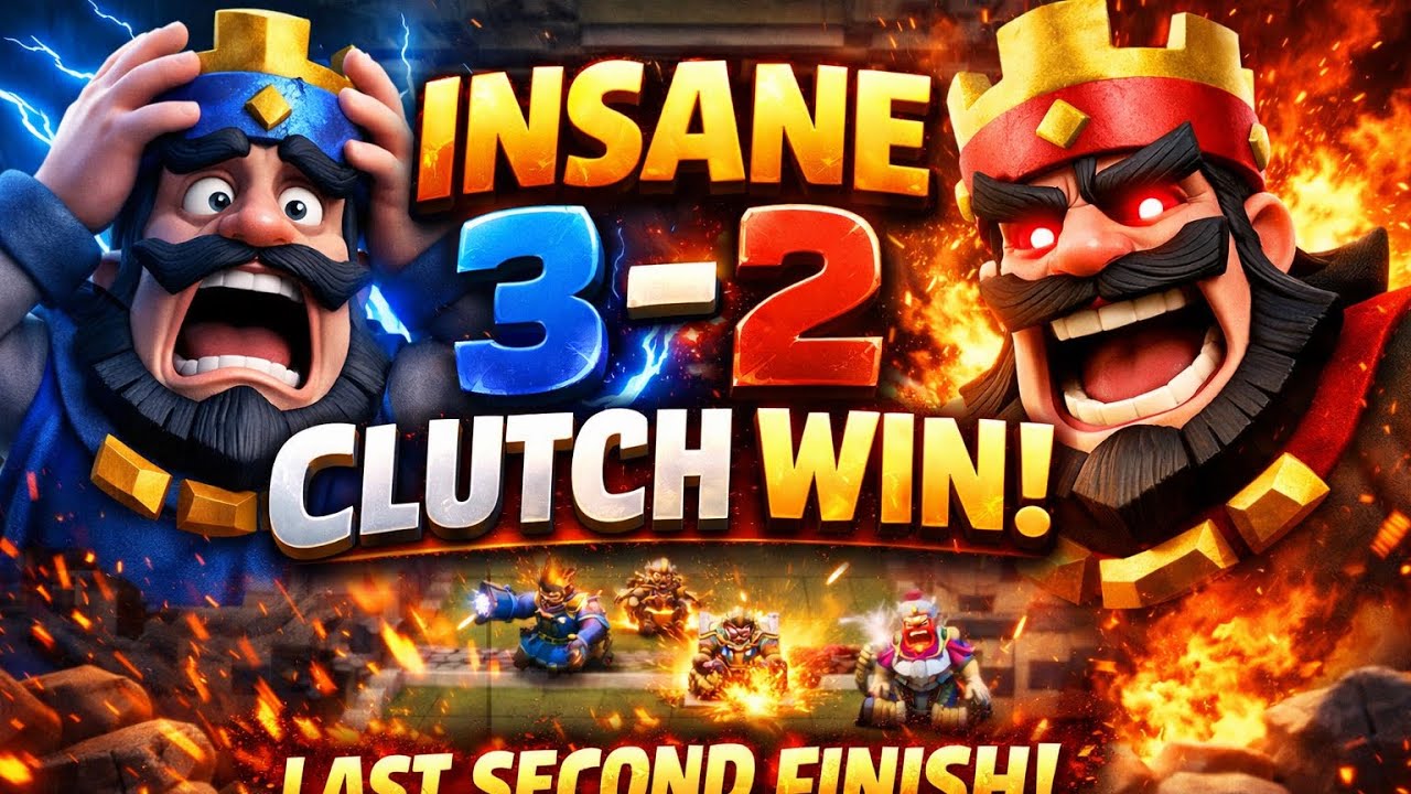HE THOUGHT HE WON… 3-2 CLUTCH FINISH! 🔥 | Clash Royale Epic Battle