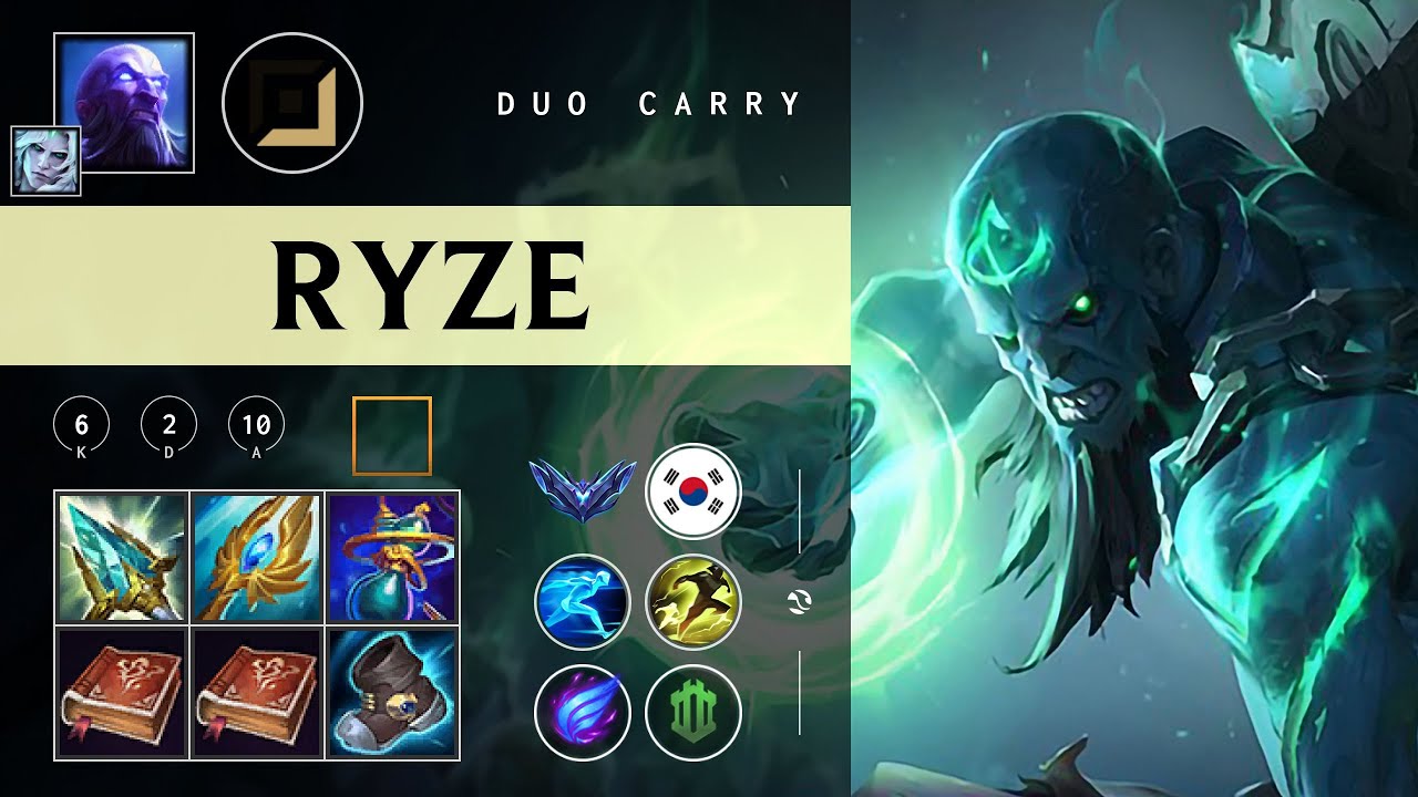 Ryze Carry vs Sivir - KR Diamond Patch 26.02