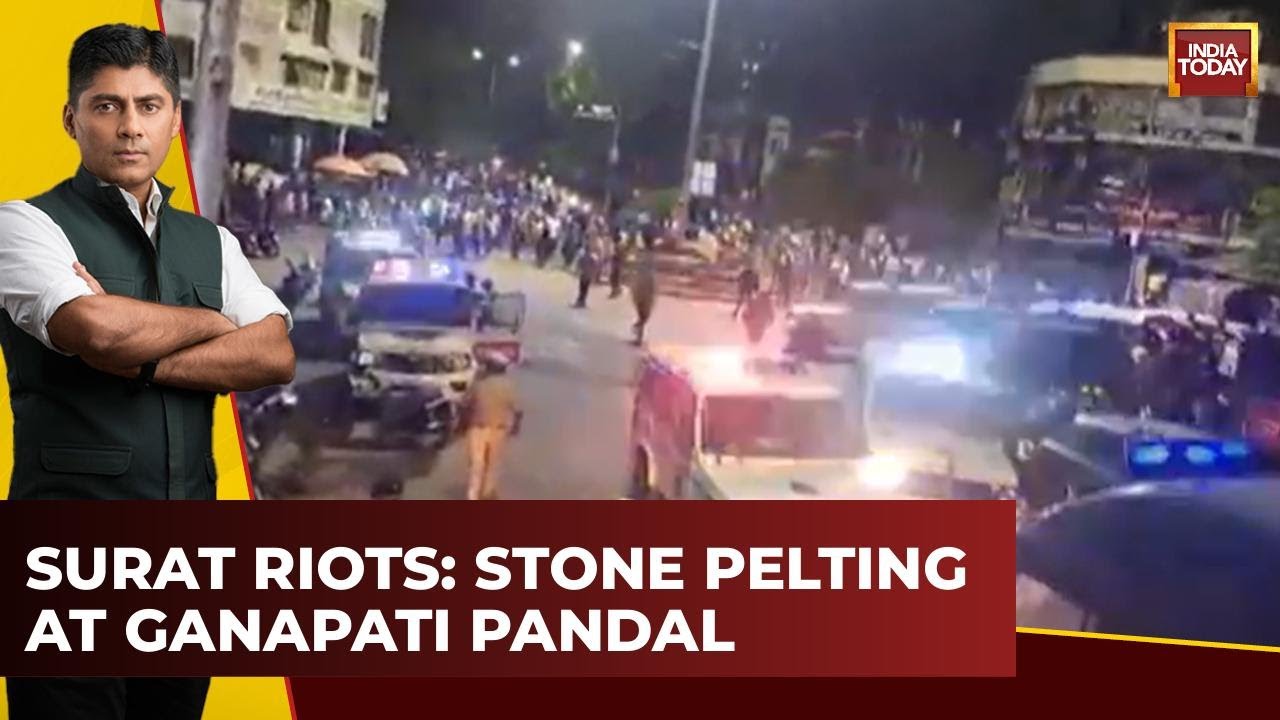 Breaking: India Today Accesses Exclusive Images Of Stone Pelting At Ganapati Pandal In Surat