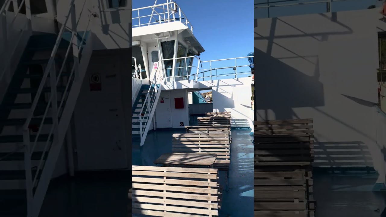 Travel from Gozo to Malta and to the airport #gozo #ferry #sunshine #blue sky #holiday #malta