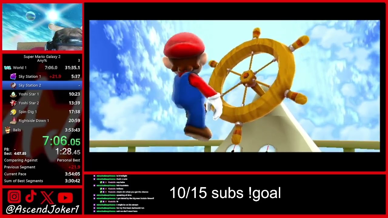 Super Mario Galaxy 2 Any% in 3:46:07 (PB)