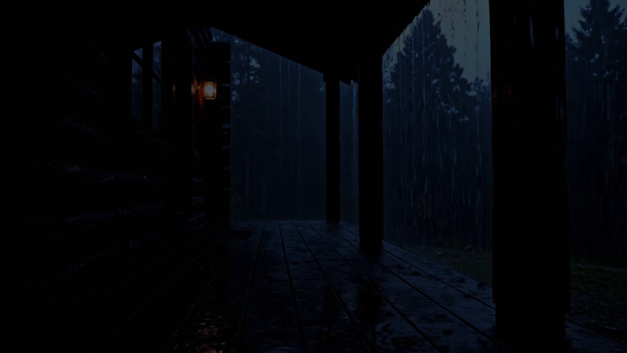 🔴 Stormless Rain at the Dark Cabin 🌧️ Mysterious Sleep Sounds