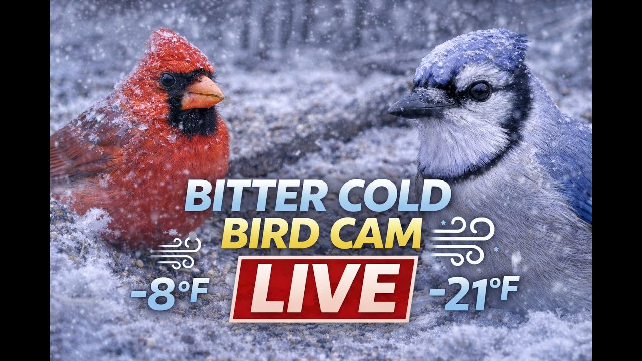 LIVE Backyard Bird Cam 🐦❄️ | Bitter Cold, Negative Wind Chills, Birds Still Busy