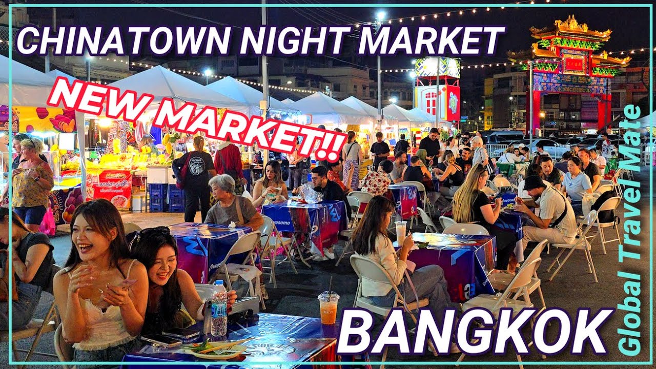 Bangkok Chinatown Night Market Street Food 🇹🇭 Thailand