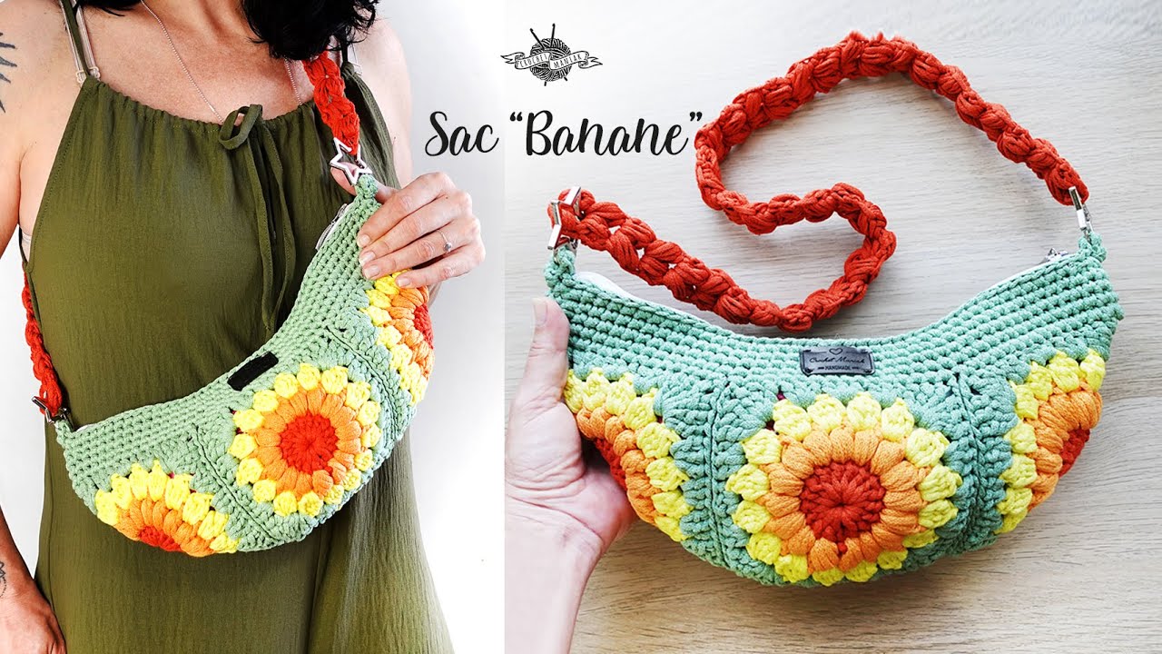 🌻🌻Crochet Bum Bag Granny Square | Sac crochet zipper🌻🌻