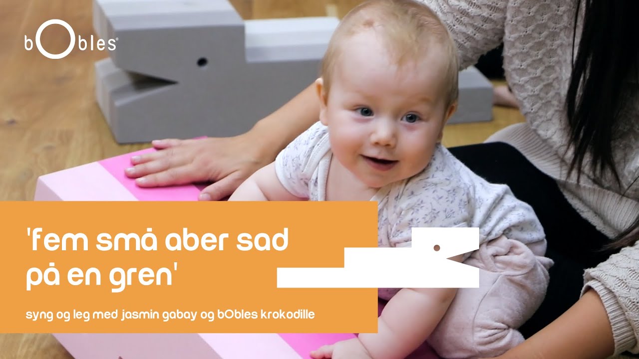 'Fem små aber sad på en gren' - Syng og leg med Jasmin Gabay og bObles Krokodille