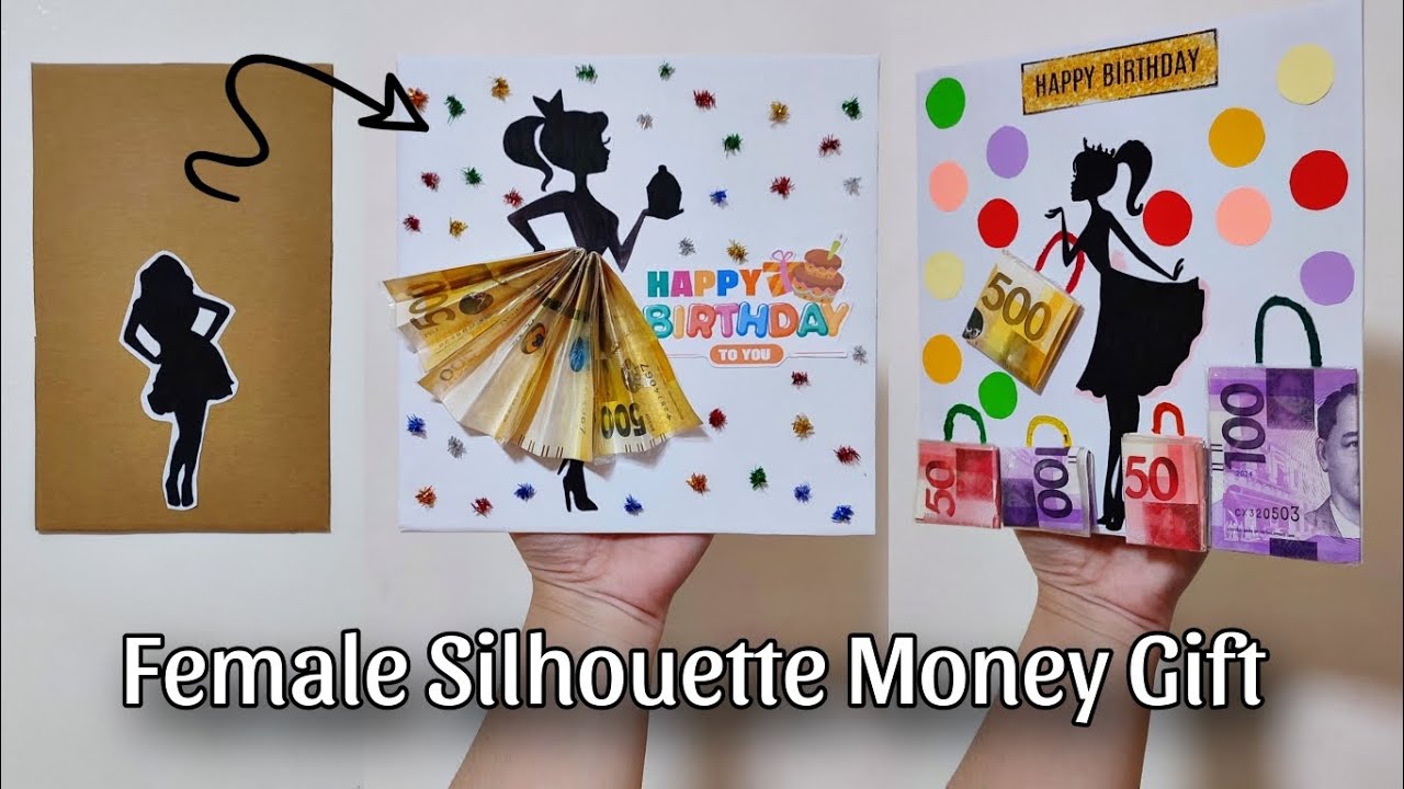 [DIY] SILHOUETTE MONEY GIFT FOR HER