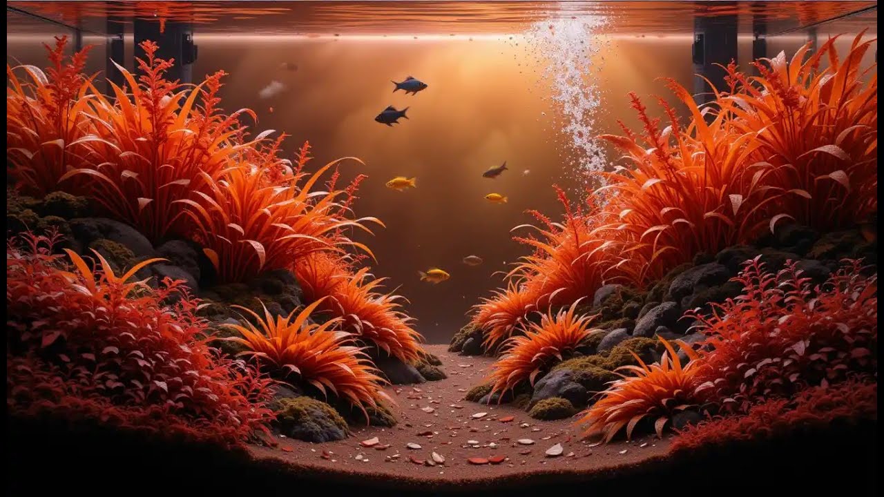 3-Hour Autumn Valley Aquascape 4K &ndash; Warm Amber ASMR with Ember Tetras