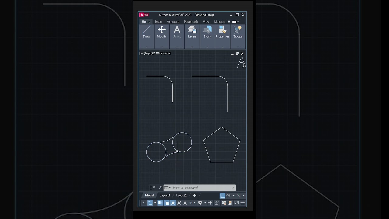Fillet - AutoCAD Tutorial #architecture #autocad