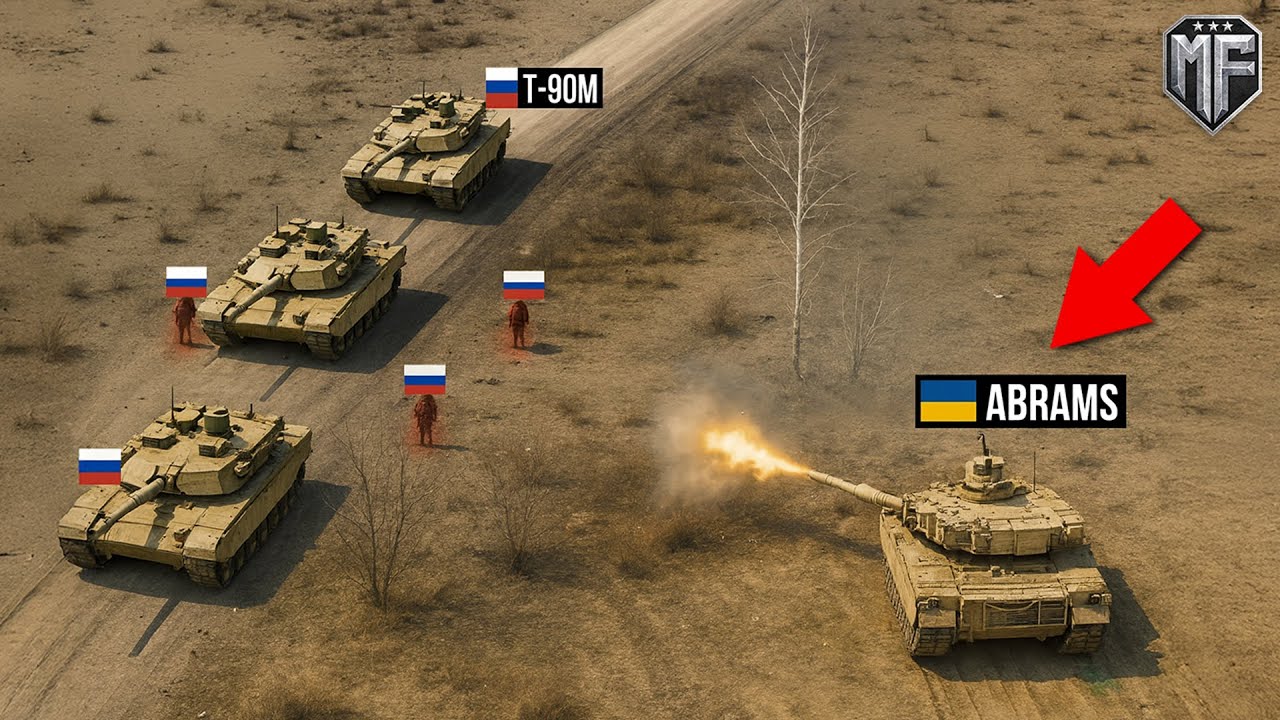 Russian T-90 Tanks Surround an Abrams - Then THIS Happened...