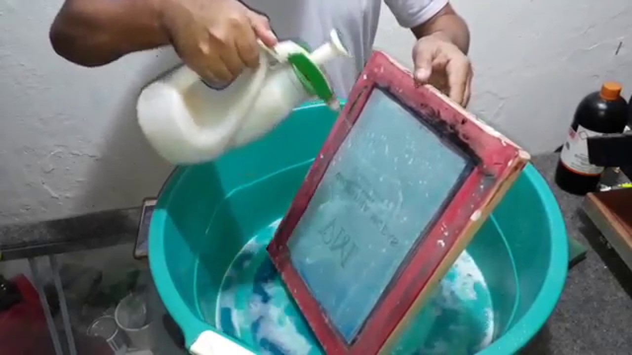 Desgravando tela de serigrafia  passo a passo. removendo fantasma de telas serigráficas. jotamaq