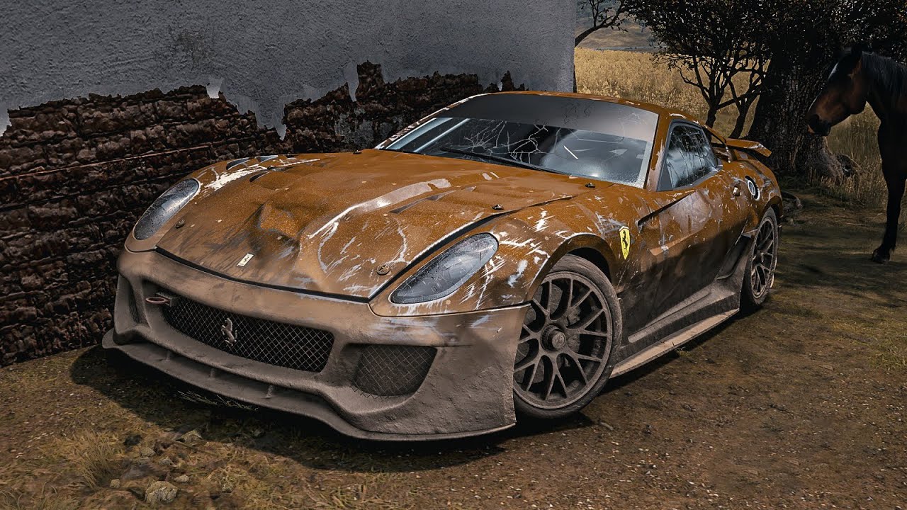 FERRARİ 599 EVO 970 HP -  FORZA HORİZON 5 - LOGİTECHG29 - ABANDONED CARS - REBUILDING
