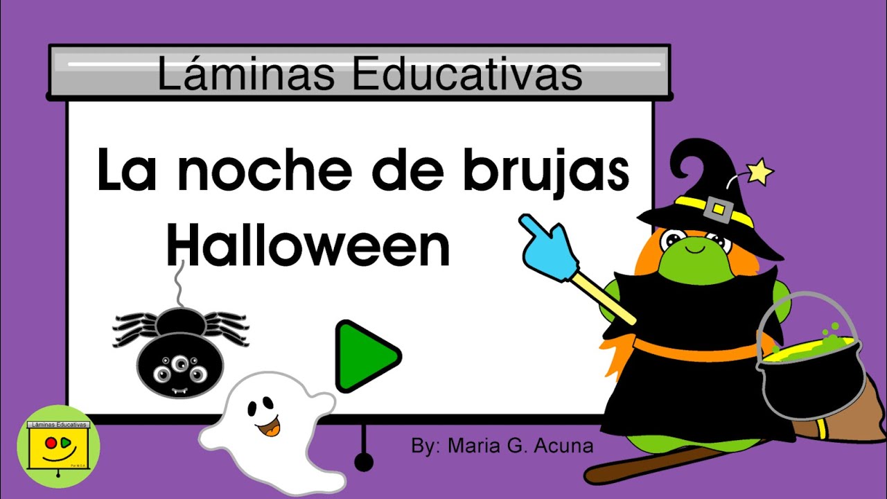 Learn / Teach Halloween characters and phrases in Spanish the FUN way!  With Free Flashcards Link!