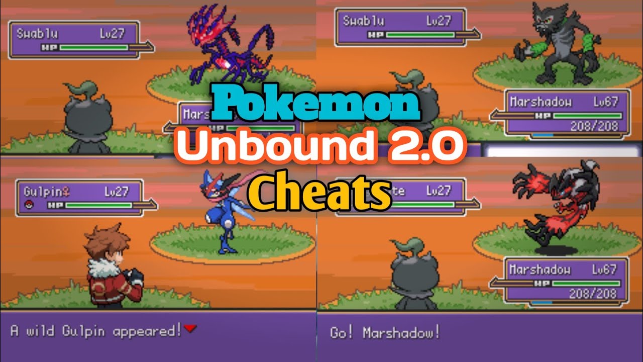 Pokemon Unbound Cheats !! Legendary pkmn cheats 🔥💥