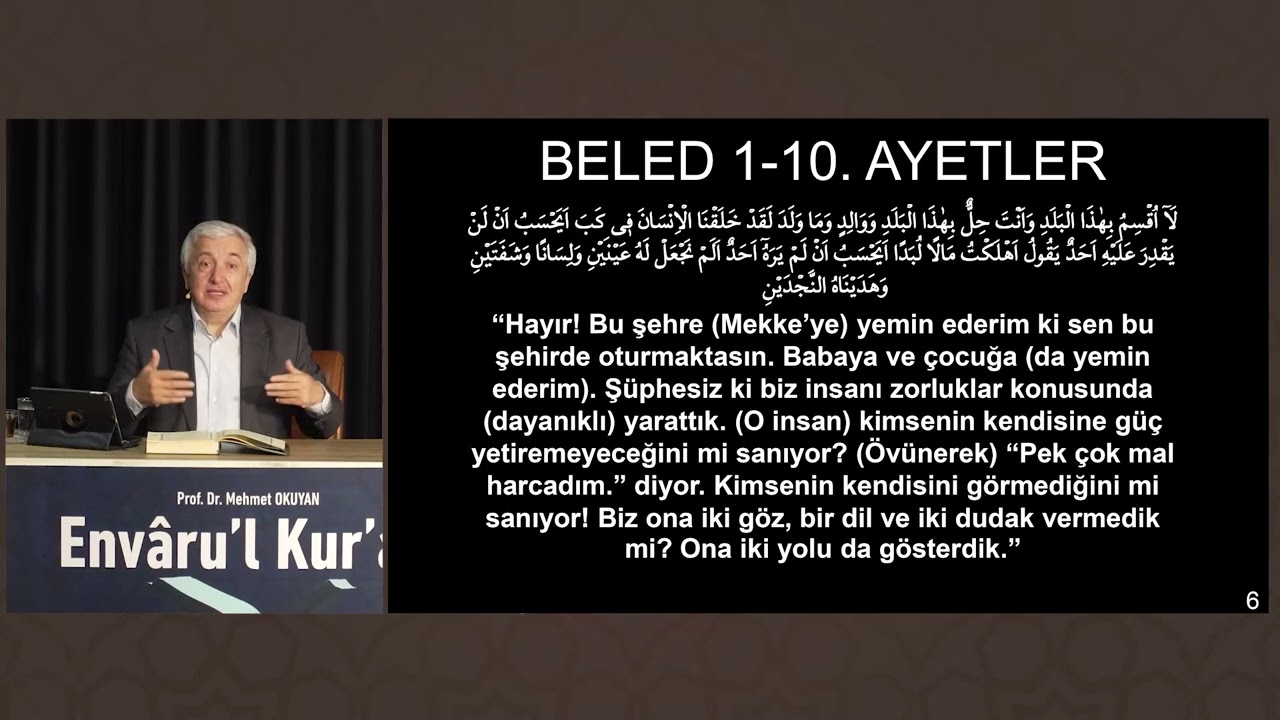 Envâru’l Kur'an 101. Ders - Prof.Dr. Mehmet Okuyan