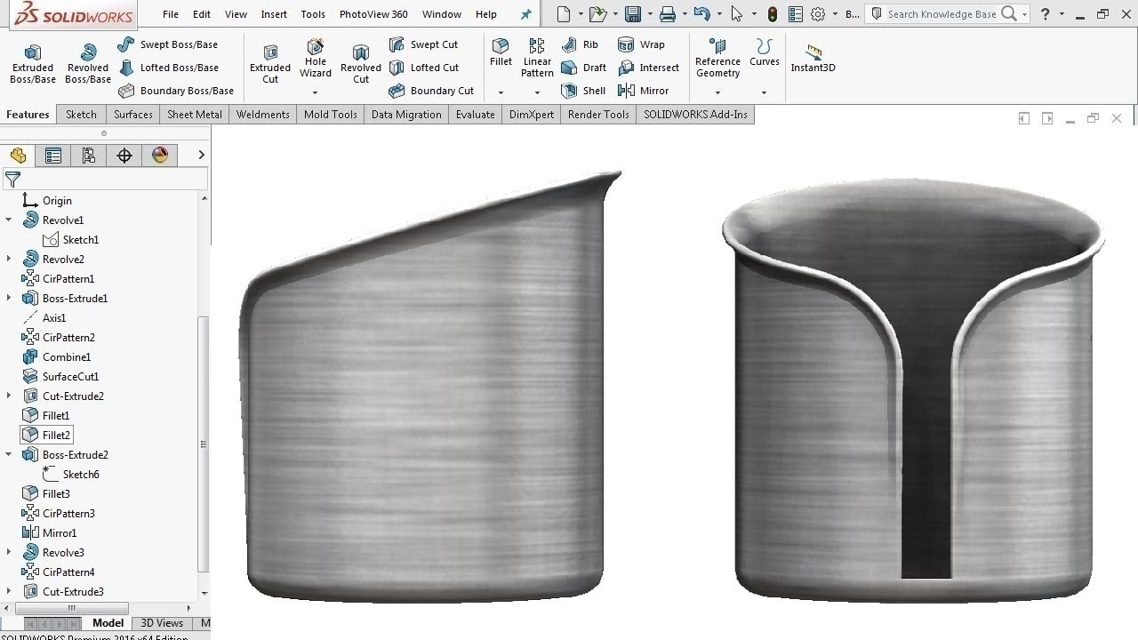 Моделирование поверхностей — учебник Solidworks