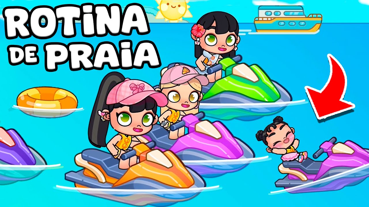 ROTINA CURTINDO A PRAIA | AVATAR WORLD ROTINAS E HISTÓRIAS Com Bebê