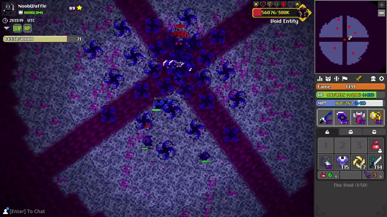 (rotmg) Clean Ninja Solo Void to Exalt 7.5% dmg (6:00)
