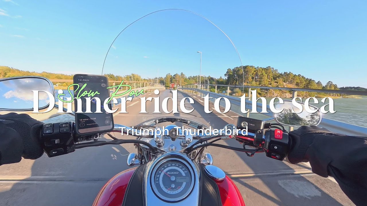 Triumph Thunderbird POV motorcycle ride to the sea