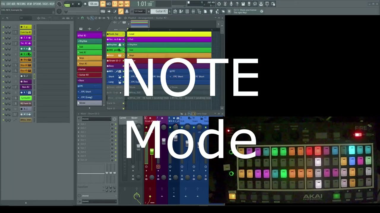 FIRE-NFX 2.0 - The most advanced FL Studio MIDI interface ever? - PART 2 - NOTE Mode