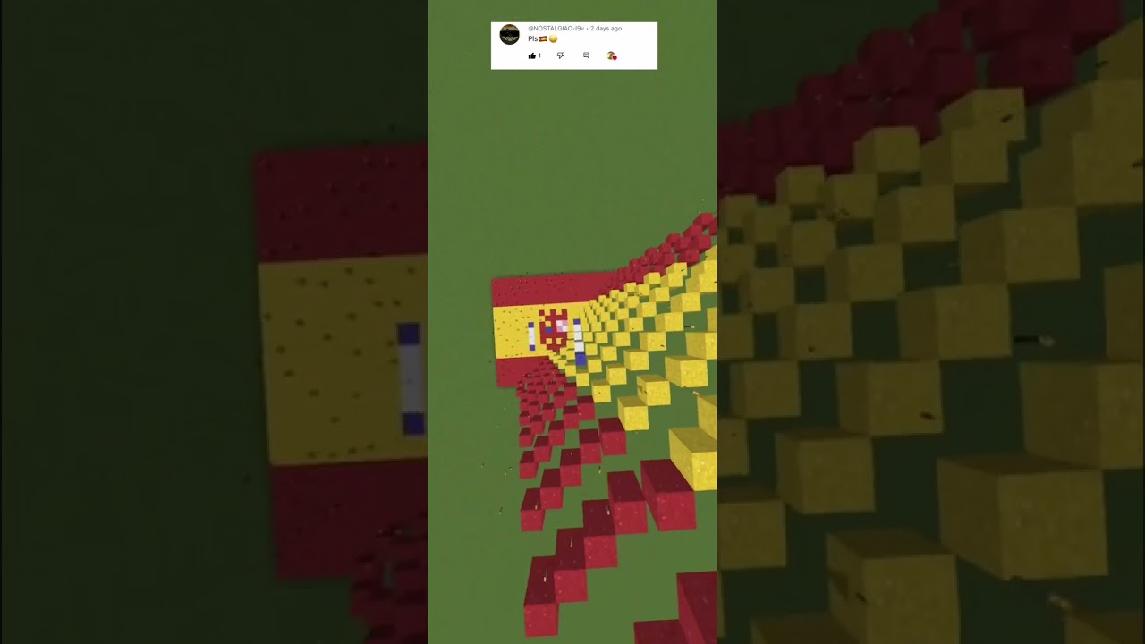 Minecraft Falling Art Spain Flag #minecraft #spain (Bandera de Espa&ntilde;a) 🇪🇸
