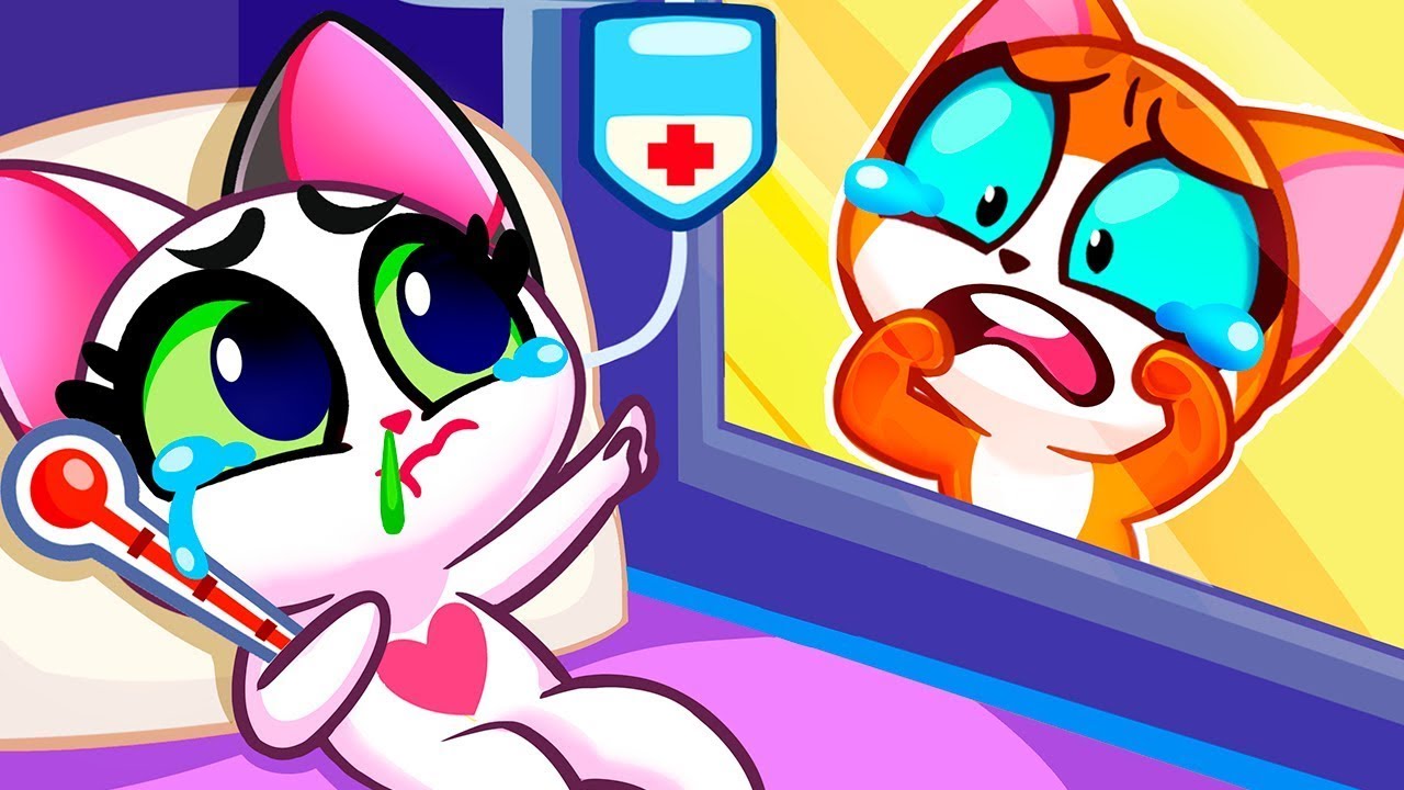 Baby Got Sick! 🤒 Little Baby Cat Not Feeling Well 🌟 Rhymes For Toddlers by Paws&Play