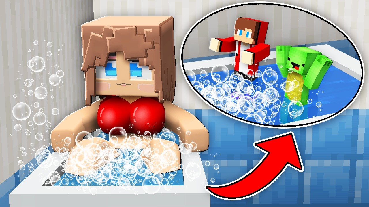 JJ and Mikey HIDE inside JJ Girl`s BATHROOM! But JJ`s Girl CAUGHT them in Minecraft - Maizen