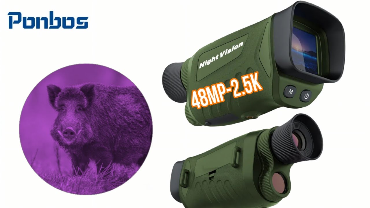 Monóculo de visão Noturna PONBOS DT19 48MP 2.5K 