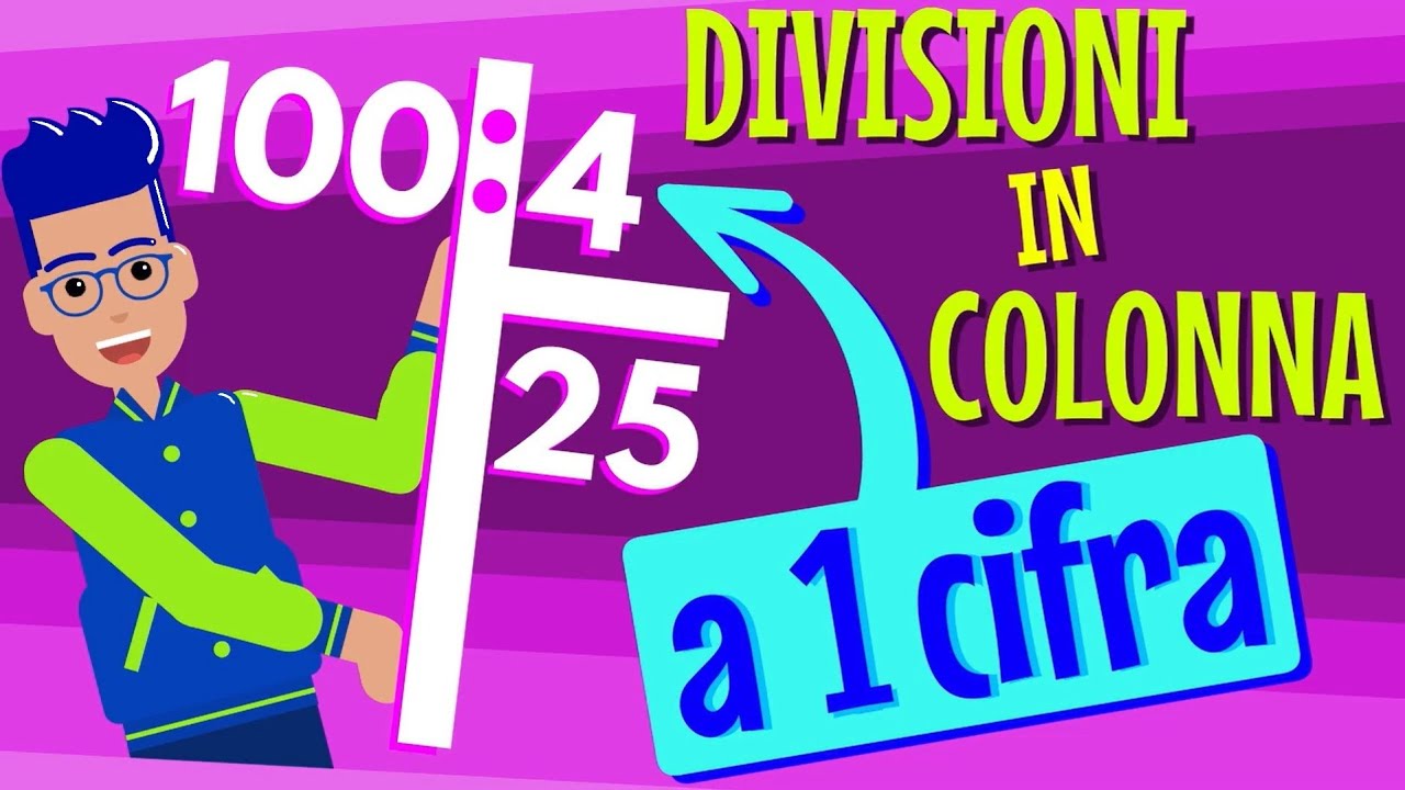 DIVISIONI IN COLONNA ad UNA CIFRA al Divisore ! (Aritmetica_38)