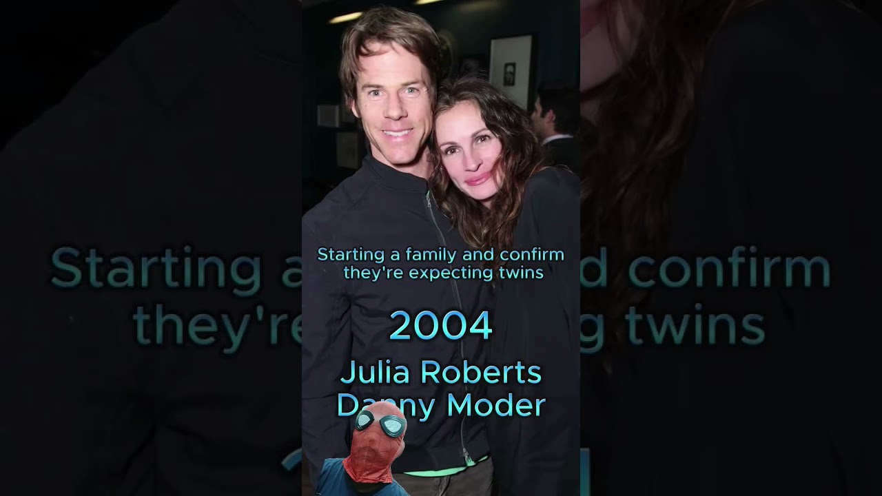 Julia Roberts and Danny Moder from coworkers to 21 years of marriage... Celebrity #youtubeshorts