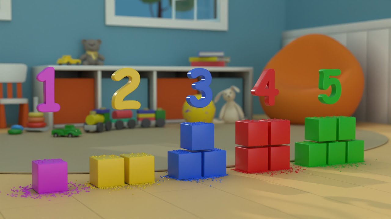Learning Colors and Counting with Fun Blocks Now | Count 1-5