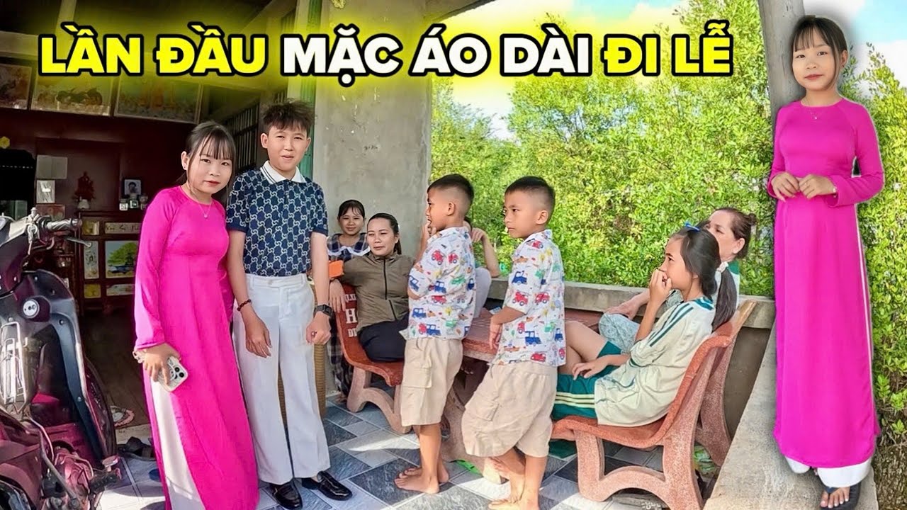 Bé Hạt Tiêu Háo Hức Mặc Áo Dài Mới Đi Lễ Cùng Đầu Bếp Tí Hon