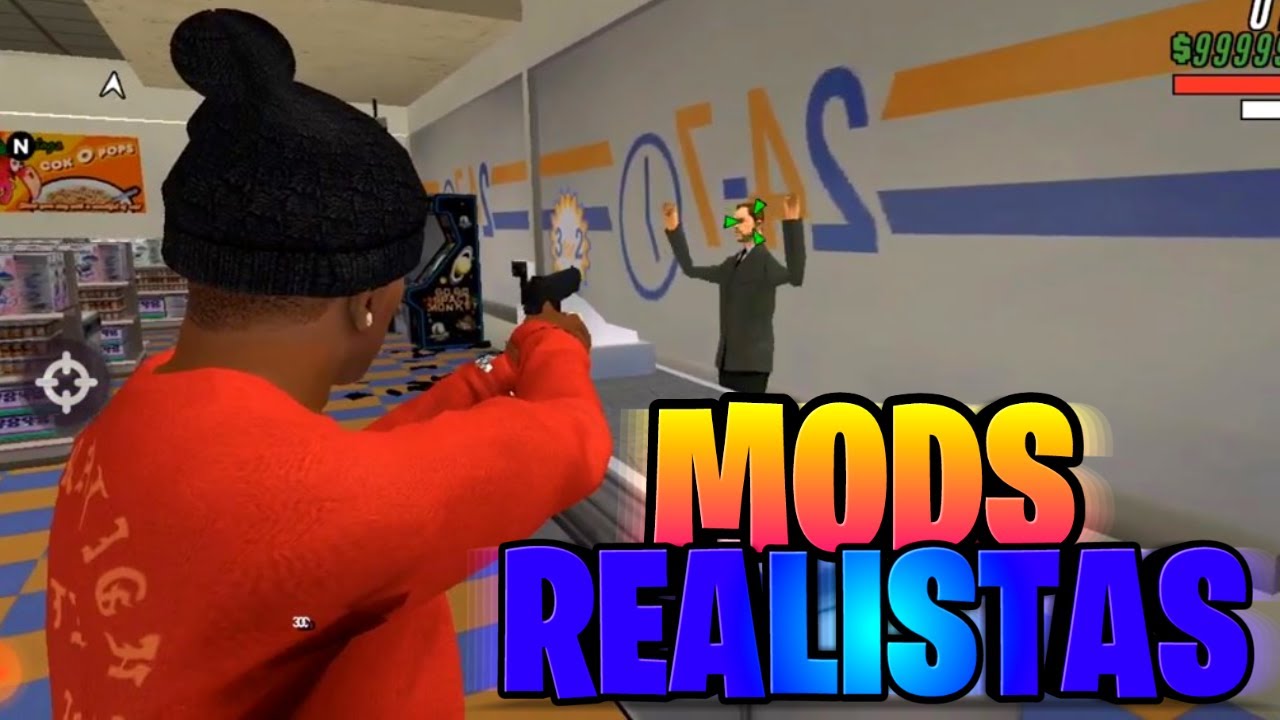 TOP 5 MODS REALISTAS para GTA SAN ANDREAS ANDROID 2023