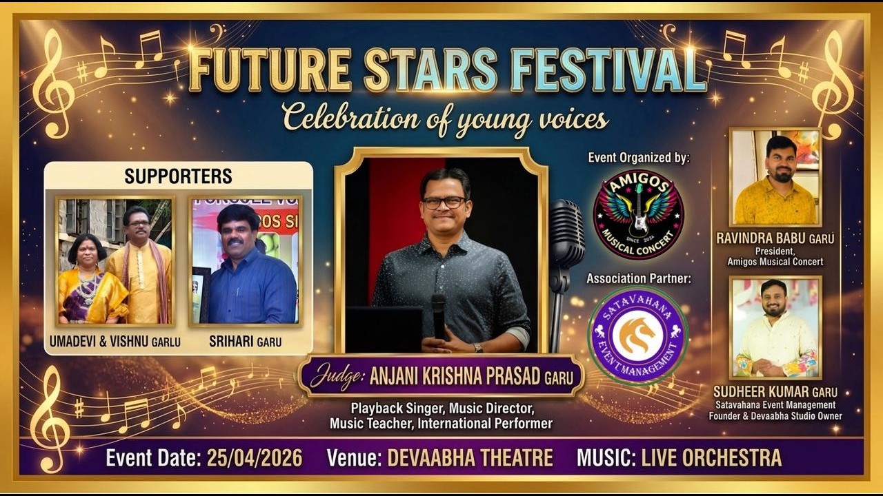 LIVE | FUTURE STARS FESTIVAL | Celebration of young voices | AMIGOS MUSICAL CONCERT | Part - 1 | HYD