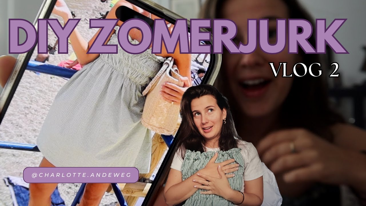 Ik maakte mijn eigen zomerjurkje, een makkelijk naaiproject | DIY vlog