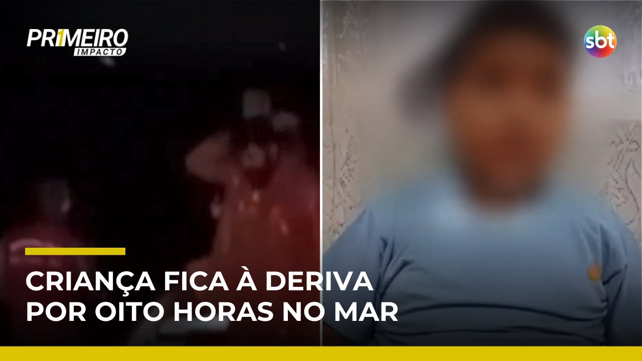 Menino de 10 anos &eacute; resgatado ap&oacute;s 8 horas &agrave; deriva em Arraial do Cabo (RJ) | #PrimeiroImpacto