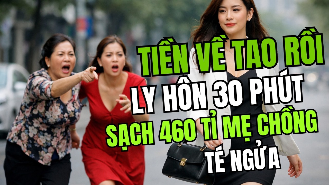 TIỀN VỀ TAY TAO RỒI, LY HÔN 30 PHÚT MẸ CHỒNG RÚT SẠCH 460 TỶ NHƯNG NGÃ NGỬA VÌ MỘT CUỘC GỌI