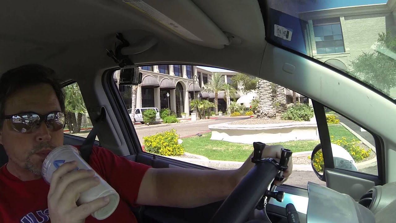 Rob Trudell orders a Banana Shake at Culver's Drive-Thru, Camelback Rd, Phoenix, AZ