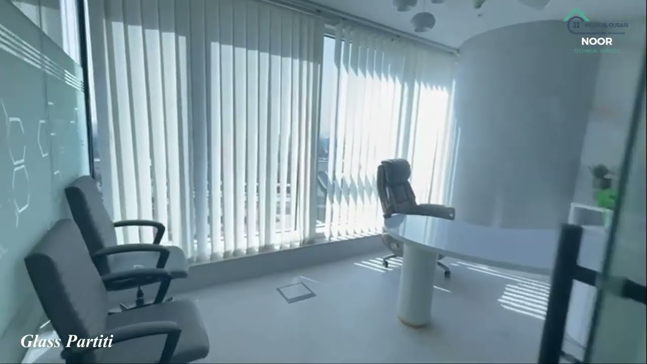 Glass Partition and Folding Door in📌Dubai Business Bay | NOOR AL QUSAIS