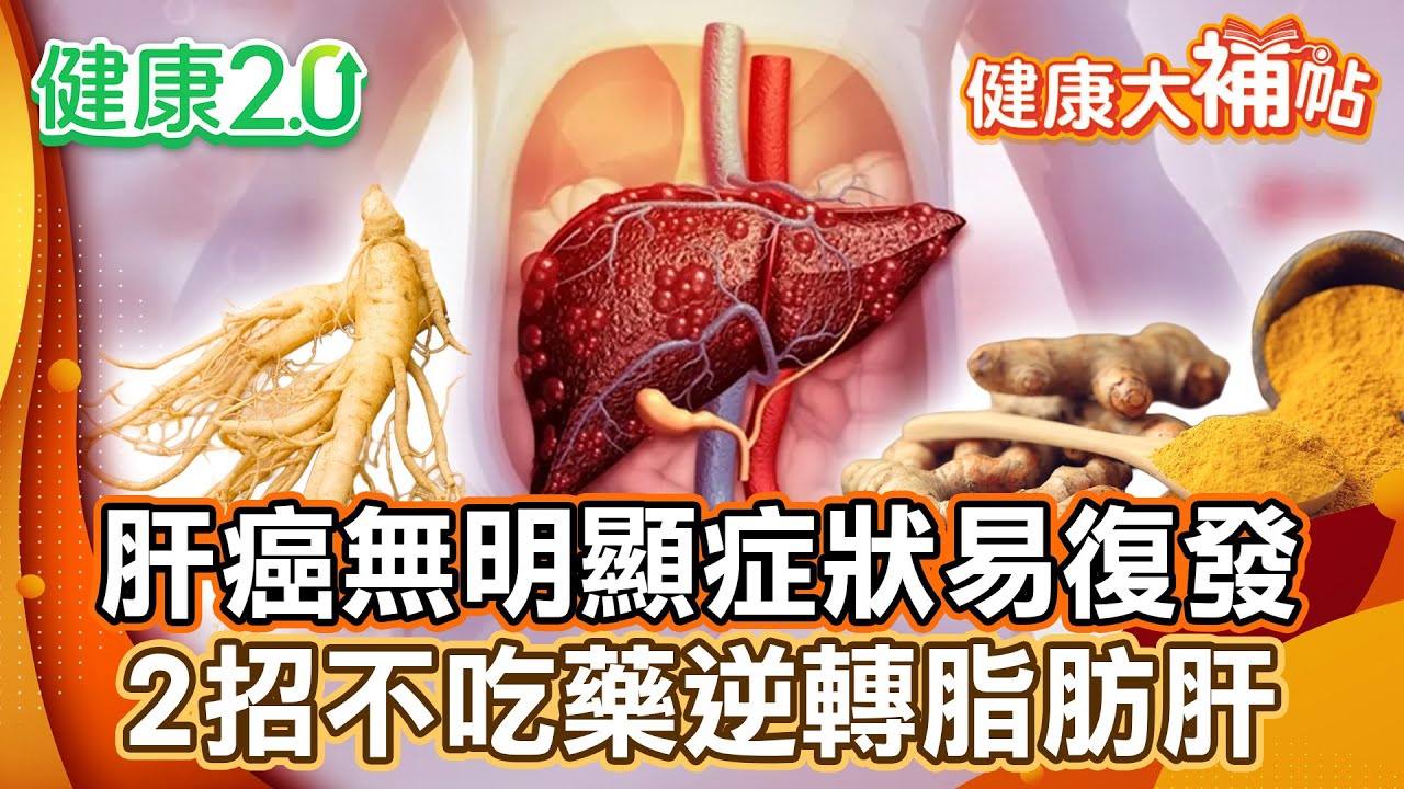 肝癌無明顯症狀易復發！2款消脂茶 不吃藥逆轉脂肪肝！人蔘、薑黃護肝好朋友！【#健康大補帖】健康2.0 #鄭凱云 #陳欣湄  #韋汝