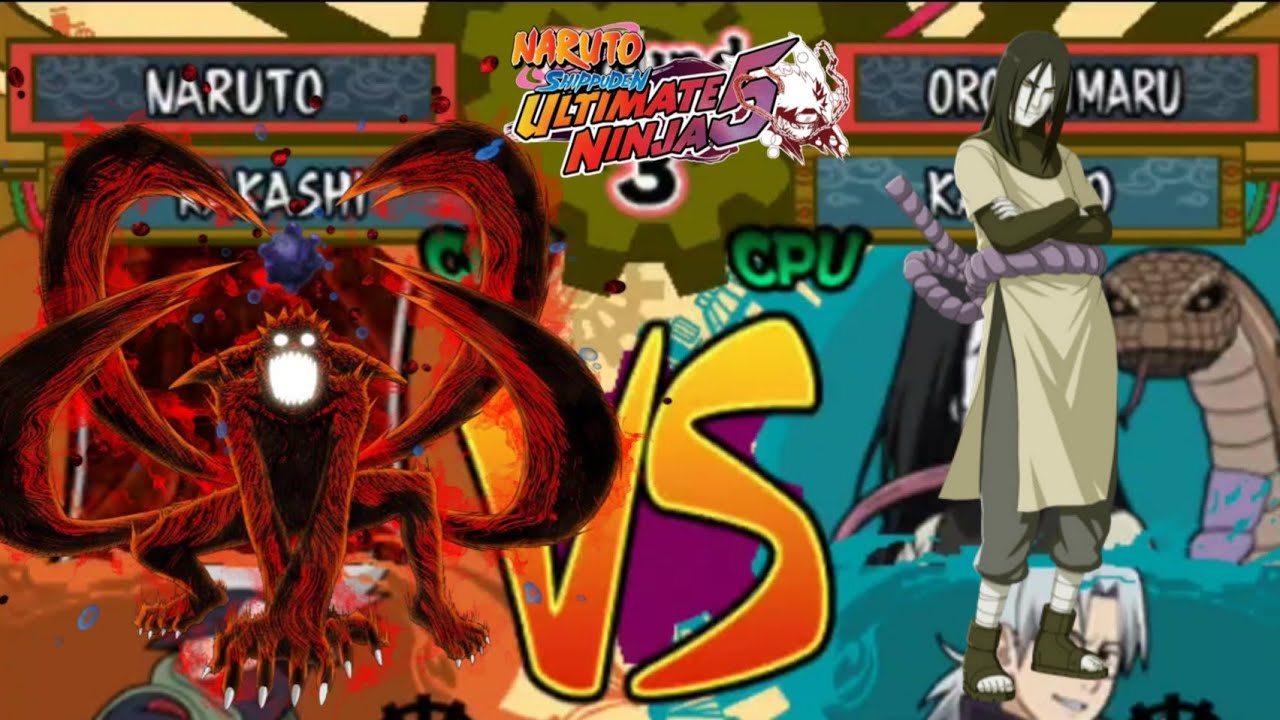 NARUTO KURAMA VS OROCHIMARU ULTIMATE NINJA 5 COMBATE CLÁSSICO CPU VS CPU