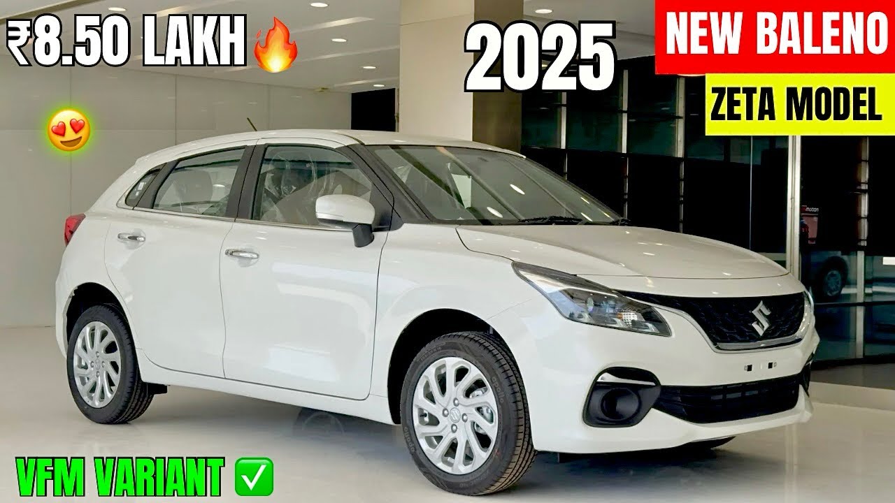 New Baleno 2025 White Colour Updated || Maruti Suzuki BALENO Zeta Model 2025 Review